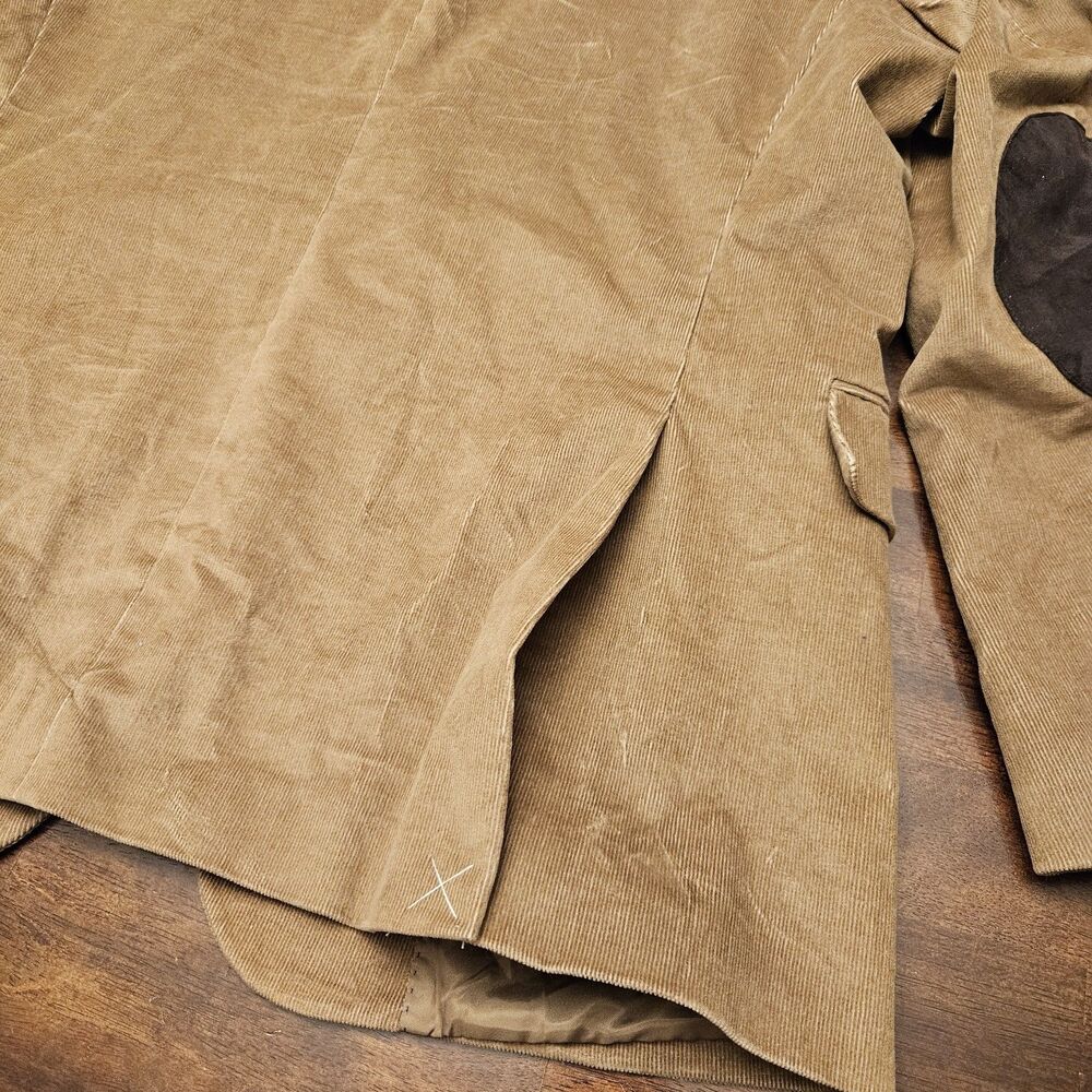 STAFFORD Mens Brown Cotton CORDUROY ELBOW PATCHES Sport Coat Blazer Jacket 42R - Picture 5 of 10